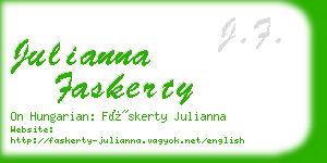 julianna faskerty business card
